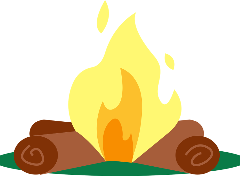 illustration of a bonfire