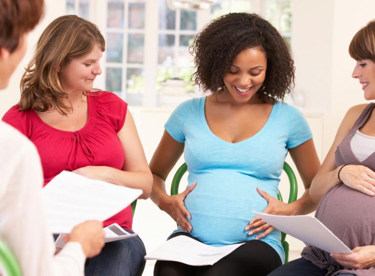 Women in antenatal class