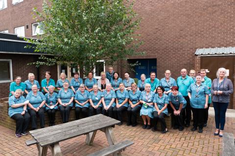 A group photo of staff who work in Barnsley Facilities Services