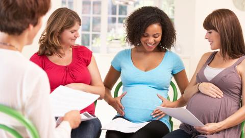 Women in antenatal class